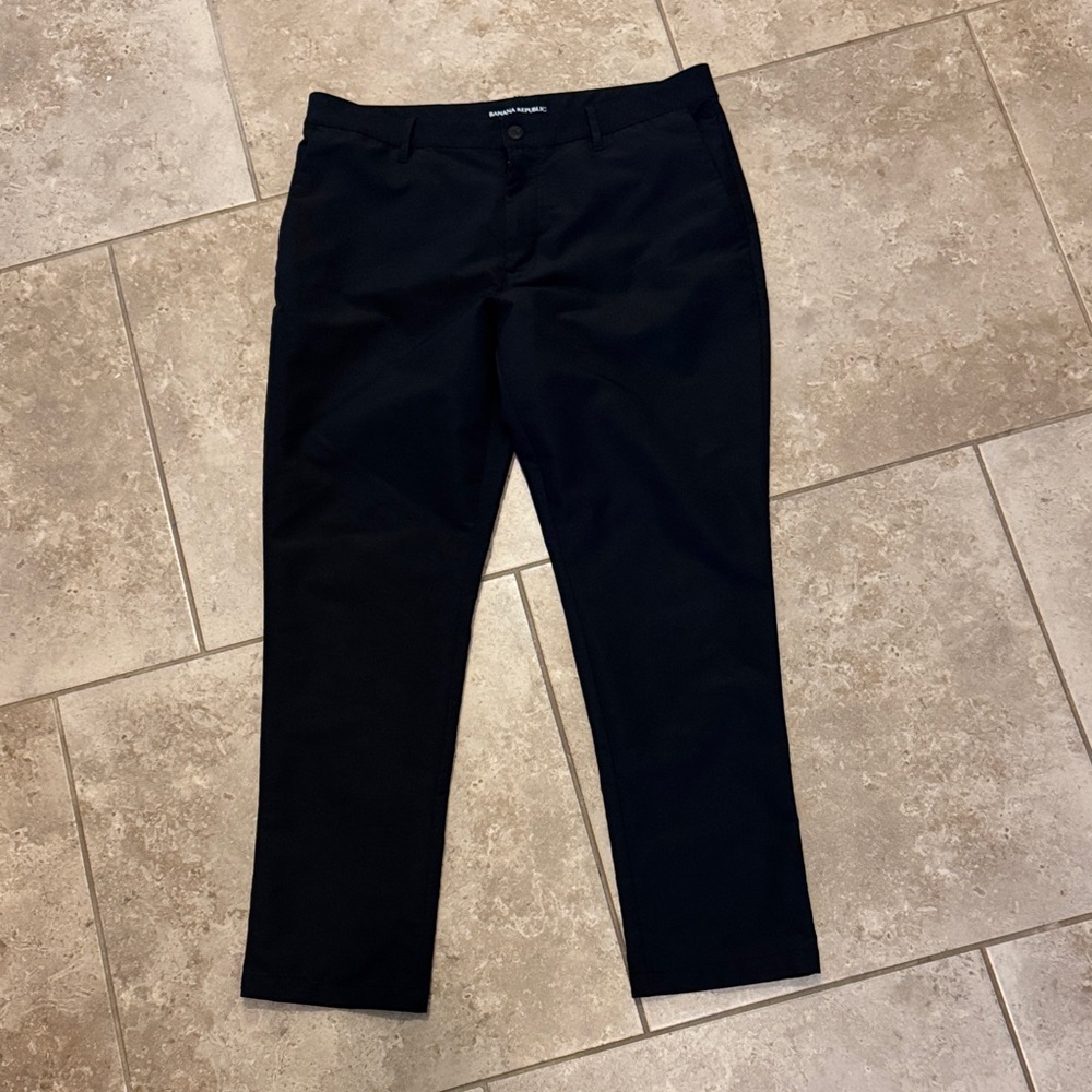 Banana Republic Men's Performance Dark Navy Chinos